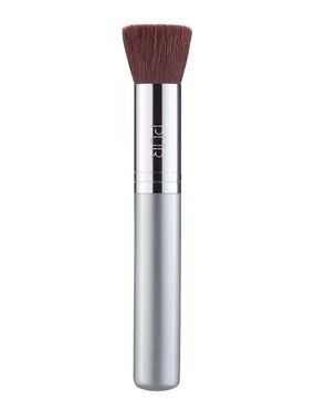 NIP New Pur Silver Flat Top Kabuki Chisel Makeup Face Brush Cruelty-Free